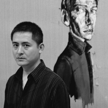 A portrait photograph of Zeng Fanzhi