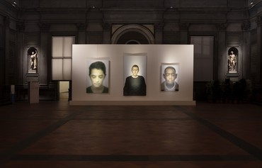 Installation view, Y.Z. Kami: Light, Gaze, Presence, Museo di Palazzo Vecchio Museum, Florence, Italy, February 17–September 24, 2023. Artwork © Y.Z. Kami. Photo: Serge Domingie