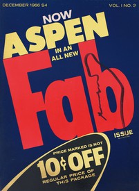 Andy Warhol cover design for the magazine Aspen 1, no. 3.