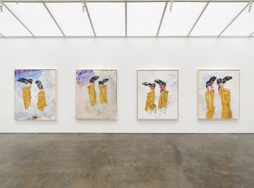 Installation view, Baselitz im Atelier, Kunstmuseum Schloss Derneburg, Germany, open from April 7, 2023. Artwork © Georg Baselitz 2023. Photo: Roman März, courtesy Hall Art Foundation