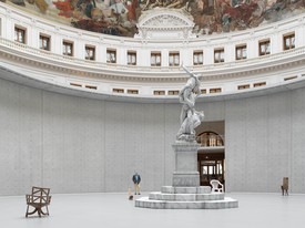 Installation view of Urs Fischer’s Untitled (2011) in Ouverture, Bourse de Commerce – Pinault Collection, Paris, 2021. Artwork © Urs Fischer, courtesy Galerie Eva Presenhuber, Zurich; Bourse de Commerce – Pinault Collection © Tadao Ando Architect & Associates, Niney et Marca Architectes, Agence Pierre-Antoine Gatier. Photo: Stefan Altenburger
