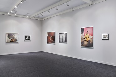 Gagosien’s booth at Paris Photo 2022, featuring photographs by Deana Lawson and Sally Mann. Artwork © Deana Lawson and © Sally Mann