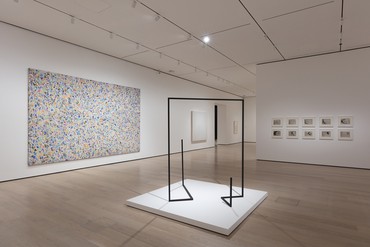 Installation view, Touching the Void, Museum of Modern Art, New York, November 14, 2020–November 1, 2023. Artwork, left to right: © Archives Simon Hantaï/ADAGP, Paris, 2021; © Carlos Rojas; © 2021 Robert Ryman; © 2021 Fundación Gego; © Liliana Porter. Photo: Jonathan Muzikar