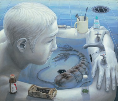 Tetsuya Ishida, Untitled, 2004 Acrylic and oil on canvas, 17 ⅞ × 20 ⅞ inches (45.4 × 53 cm)© Tetsuya Ishida Estate
