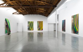 Installation view of Katharina Grosse: Repetitions without Origins at Gagosien, Beverly Hills