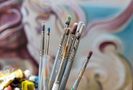 Glenn Brown’s studio, London, 2021. Photo: Lucy Dawkins