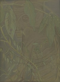 Hao Liang, Spring and Emaciated Horse, 2022 (detail), ink and color on silk