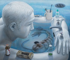 Tetsuya Ishida, Untitled, 2004, acrylic and oil on canvas, 17 ⅞ × 20 ⅞ inches (45.5 × 53 cm)