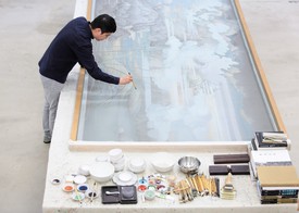 Hao Liang in his studio.